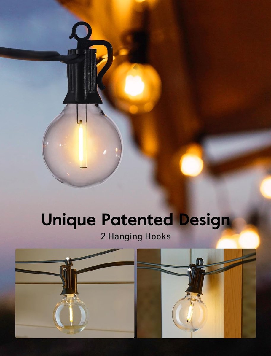 Lichtsnoer Voor Buiten Binnen - Lichtslinger - Inclusief 26 G40 LED lampen - 15 Meter - Waterdicht - 2700K - Dimbaar met Afstandsbediening - Lichtsnoer Buiten Voorveranda, Terras, Tuin, Achtertuin, Balkon