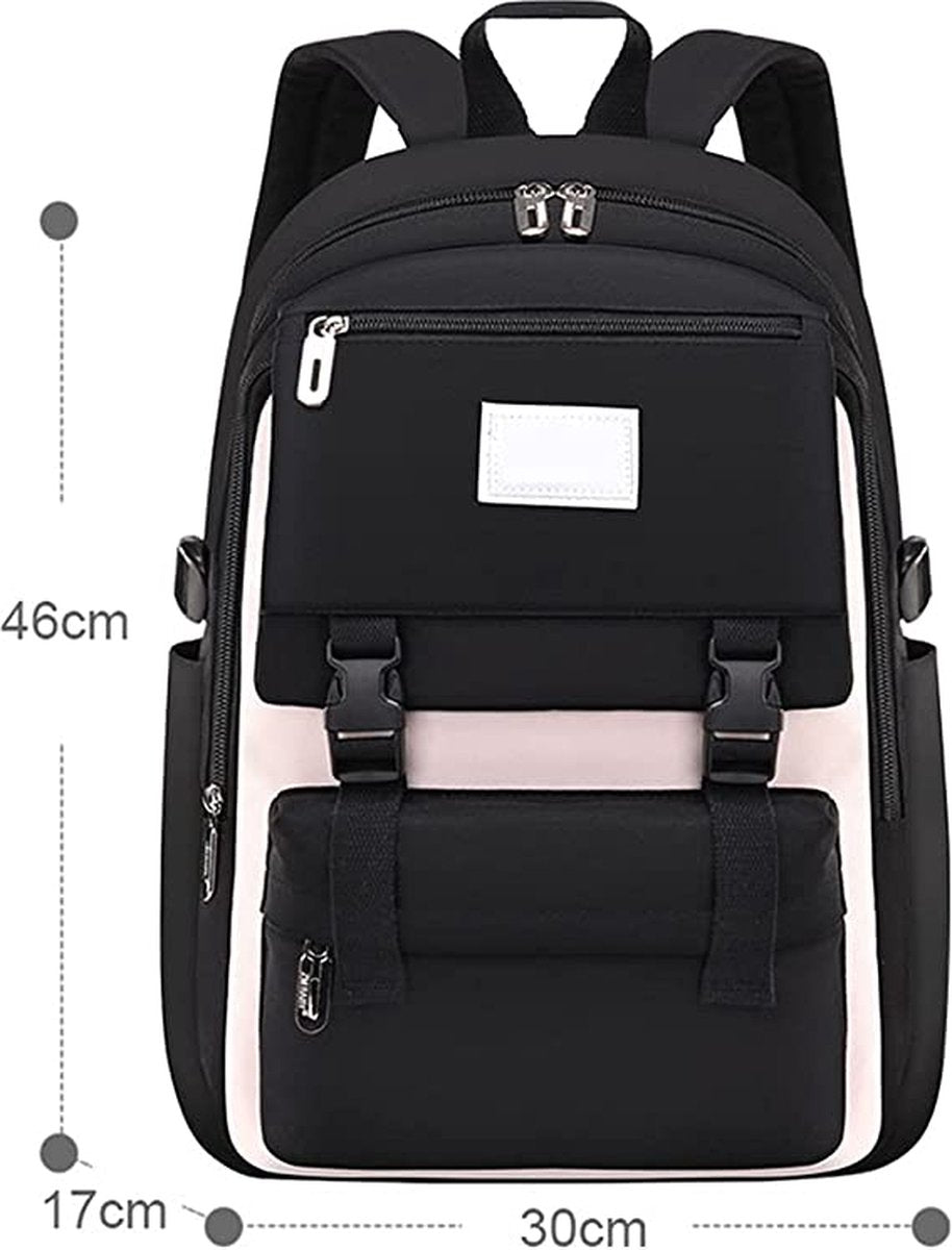 Backpack - Rucksack - School - Girls - Boys - Teenagers - Waterproof - Satchel - 25 Litre - Black