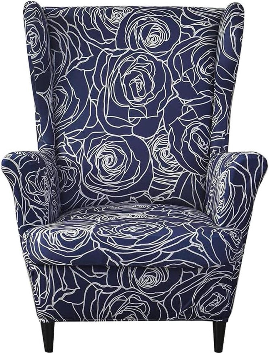 Printed Wingback Chair Slipcovers - Armchair Covers for Living Room