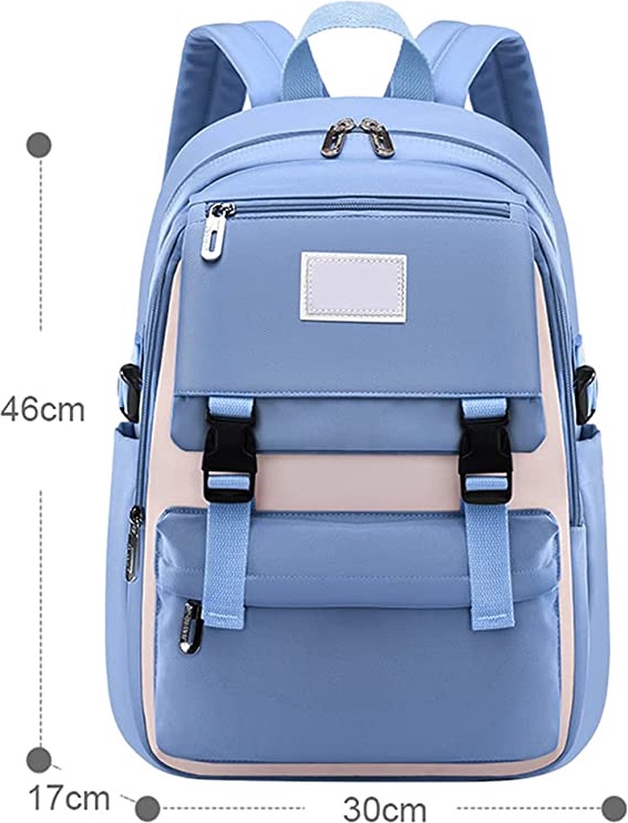 Rugzak - Rugtas - School - Meisjes - Jongens - Tieners - Waterdicht - Boekentas - 25 liter - Blauw