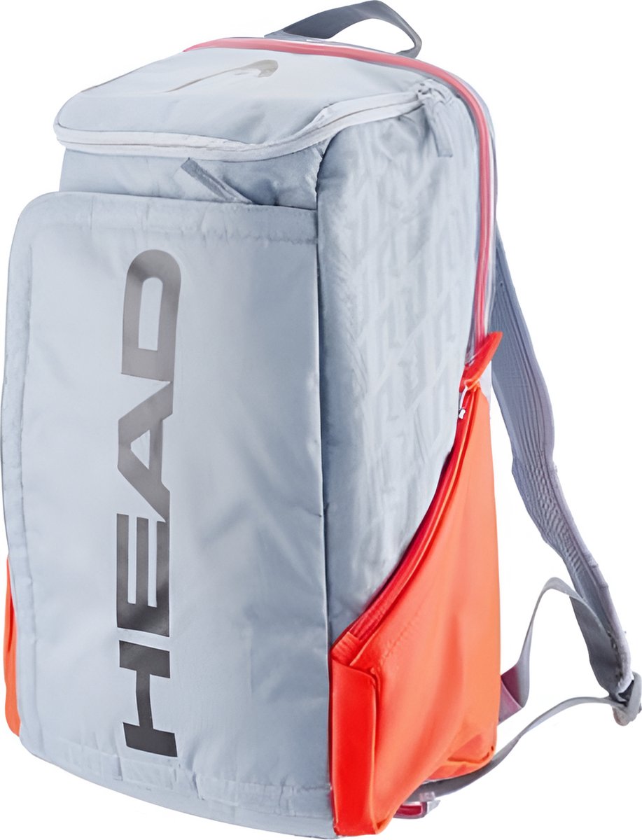 E-Shop4u - Tennistas - Tennis Schoudertas - 2 Rackets + Schoenen + Accessoires - Polyester - Grijs/Oranje - Outdoor Fitness Badminton Rugzak - Squash-Tennis-Badminton-Pickleball-Padel