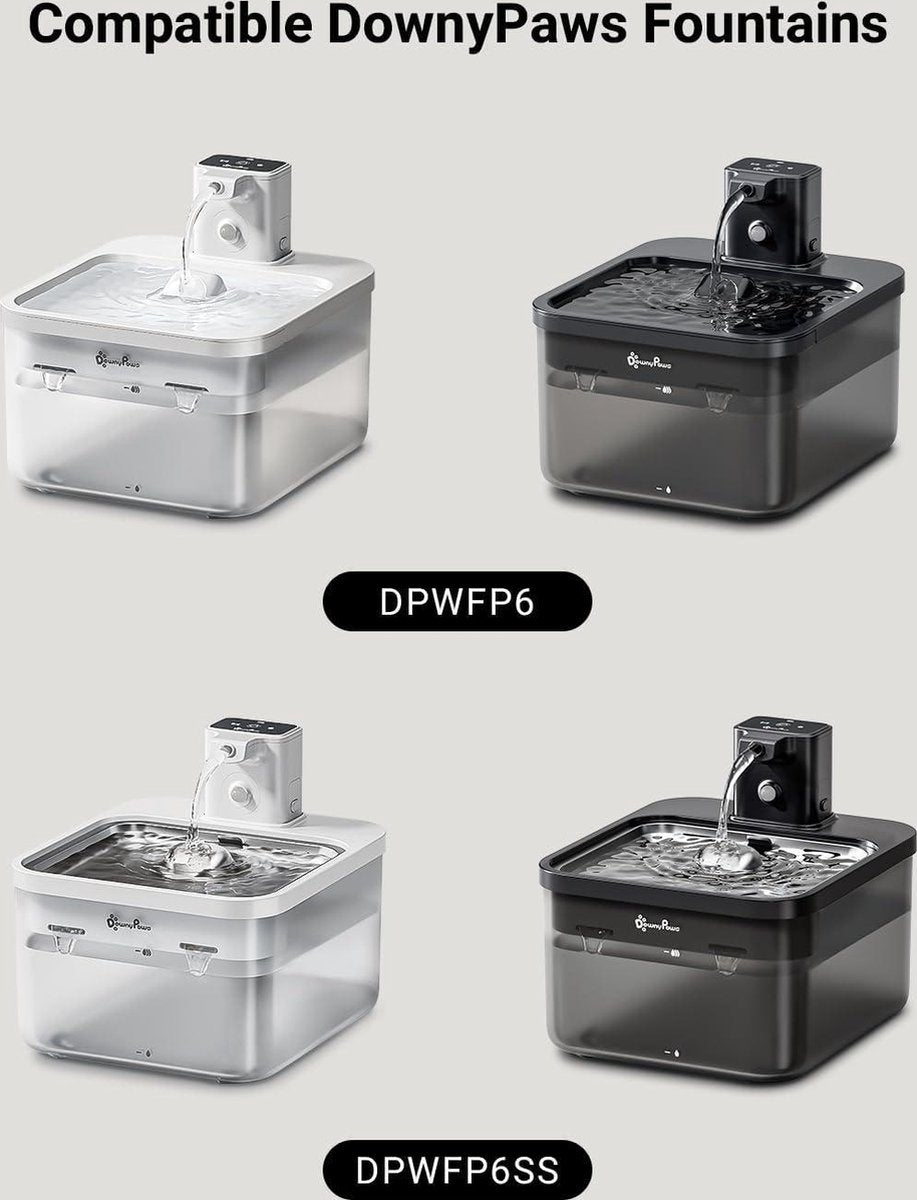 Draadloos filter voor drinkfontein voor katten (12 stuks) voor DPWFP6