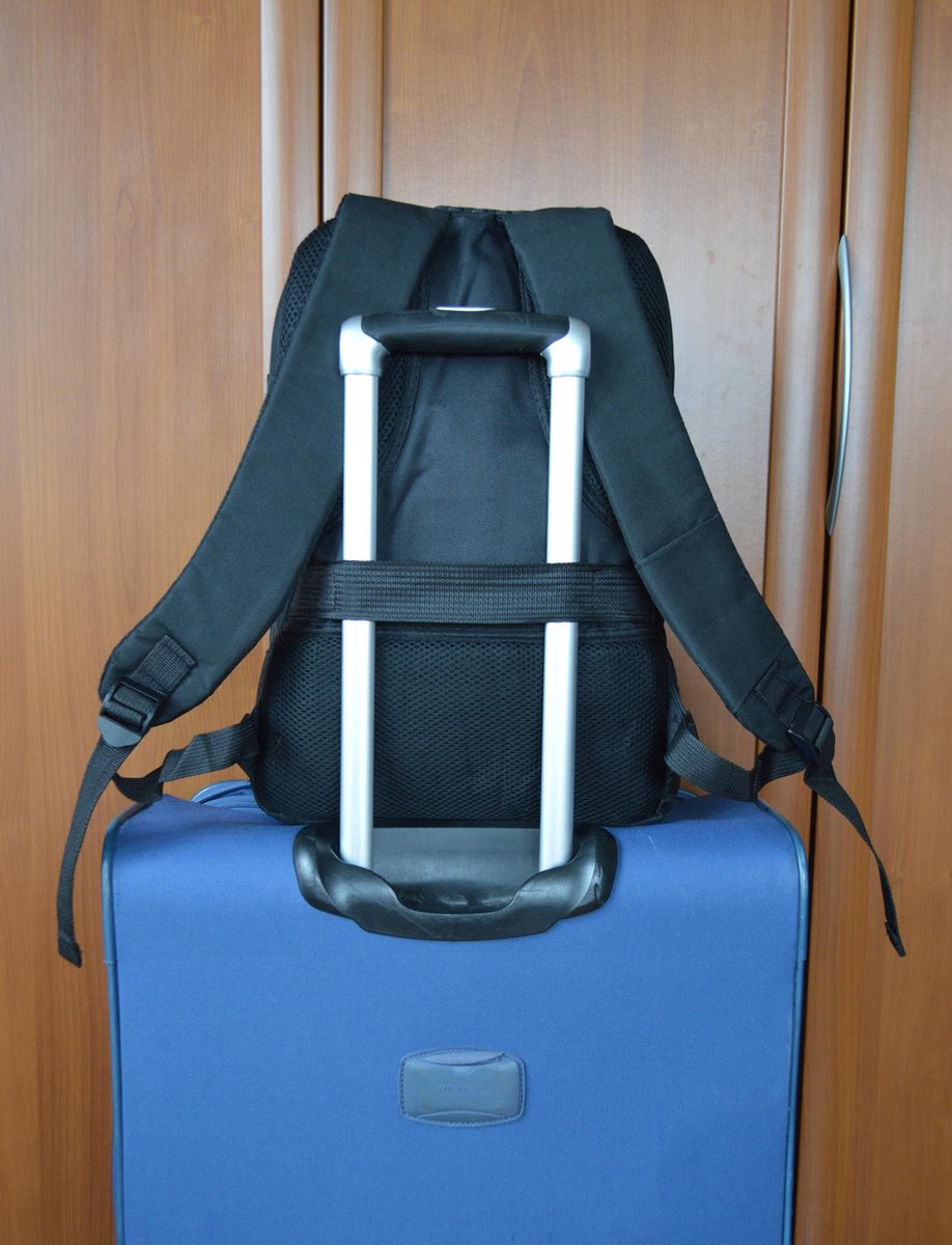 Anti-diefstal rugzak / 40x28x14cm (20l)/ laptop 15,6 inch / USB-oplaadpoort / zwart / powerbank (20mAh)