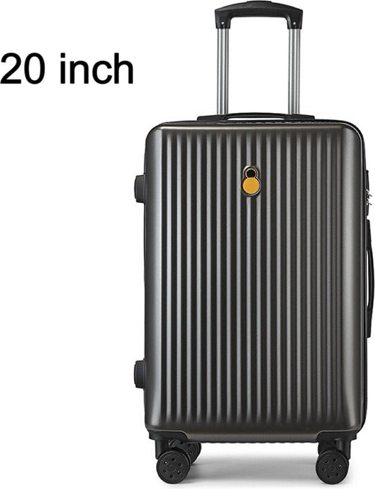 Carry-on Suitcase - Travel Suitcase - Suitcases - With zipper - 4 wheels - 20 inch - Dark gray