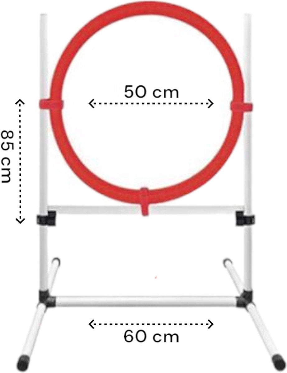 Agility for Dogs - Complete Set Including Carry Bag - Dog Training - Dog Slalom - Agility Set for Dogs