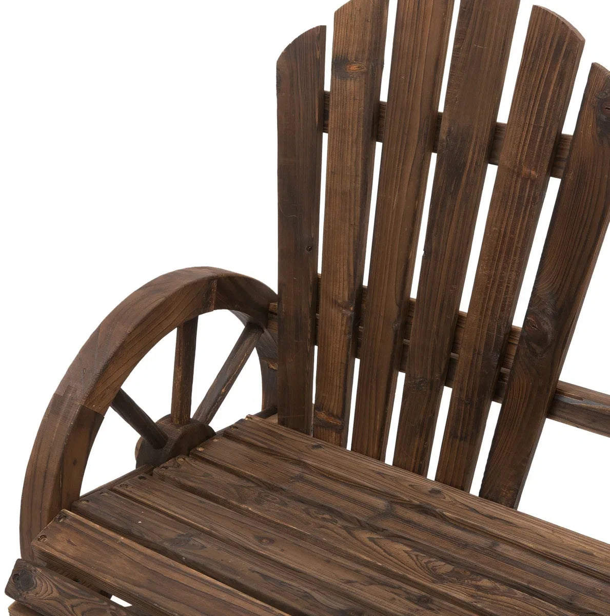 Houten tuinbank - Tuinmeubilair - Bankje - Donkerbruin - Tuinmeubelen - Tuintje - L108 x B66 x H95 cm