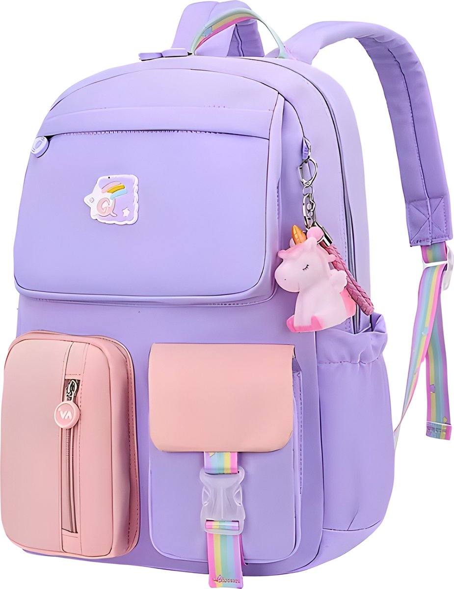 Avoir Avoir® - Stylish and Comfortable School Backpack for Girls, 43x30x15 cm, Primary School Backpack, Multiple Compartments