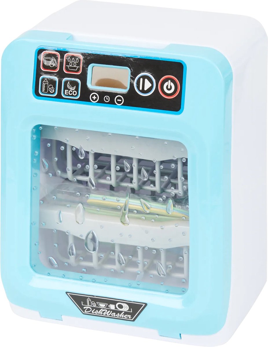 Toy Dishwasher - 4 Wash Programs - With Dinnerware
