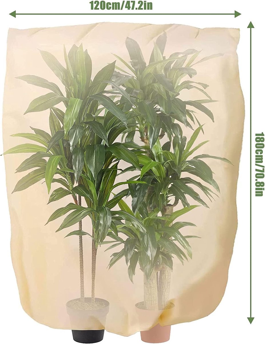 Potplantenzak Winterbescherming voor Planten Tent voor Balkon als Winterbescherming voor Potplanten Grote Plantenhoezen Plantenhoes Vorstbescherming Planten Plantenbeschermingszak Winter Wasbaar