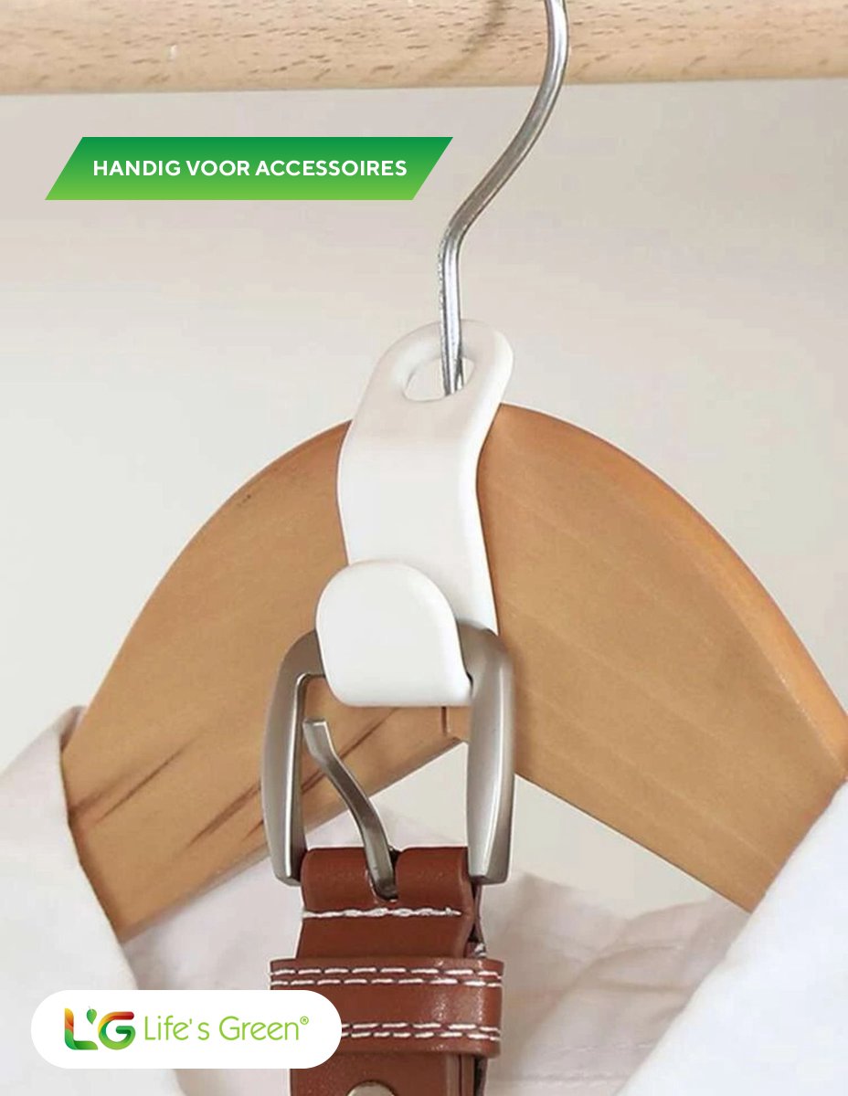 Life's Green® - Kledinghangers - 24 stuks - Kledinghanger LGS1860 - Stapelbaar