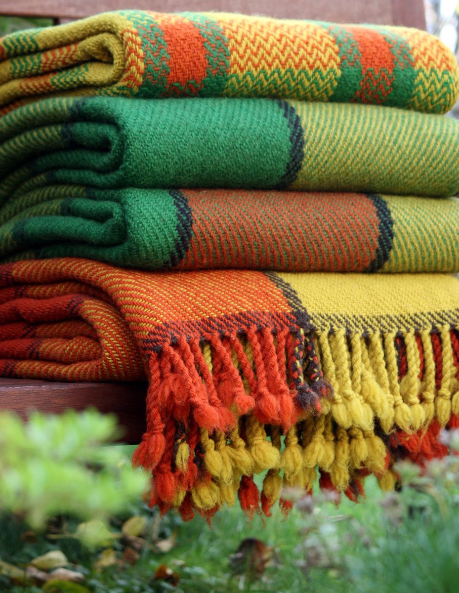 Alenika Wollen Plaid Groen Ivanna - 100% Zuiver wollen deken - 150x200cm - 1500g