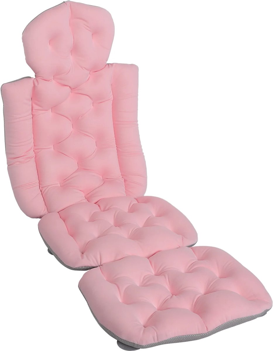 Luxe Badkussen - Roze - Antislip Spa Hoofdsteun Kussen Rugondersteuning - Baden - Waterdicht Babykussen - Biomateriaal