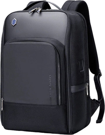 Arctic Hunter Rugtas Leder - Laptop tas - Rugzak - 15,6 Inch - Waterafstotend - Zwart - Usb Oplaadstation