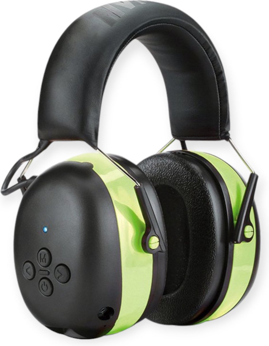 PROHEAR gehoorbescherming oorkappen - oorbeschermers met BLUETOOTH - AUX - Bellen - OPLAADBARE oorkappen - gehoorbescherming - Ergonomisch - Groen