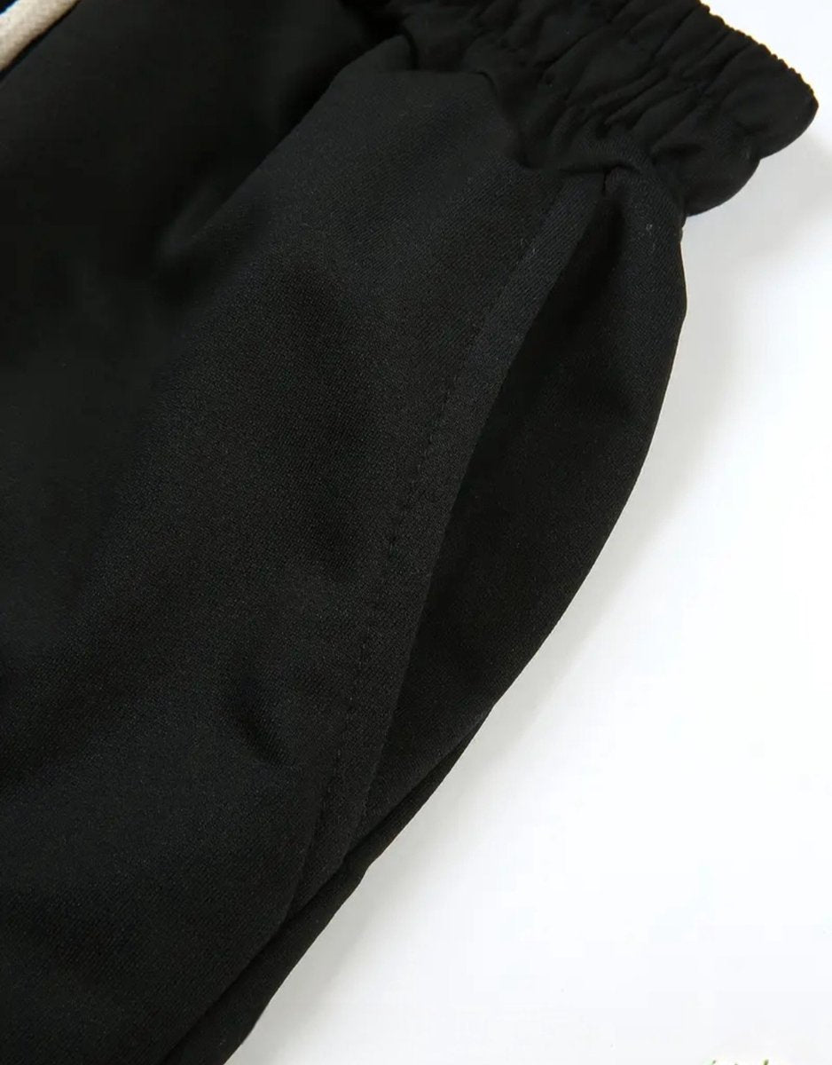 2-piece men's tracksuit hoodie sweater and trousers black size L