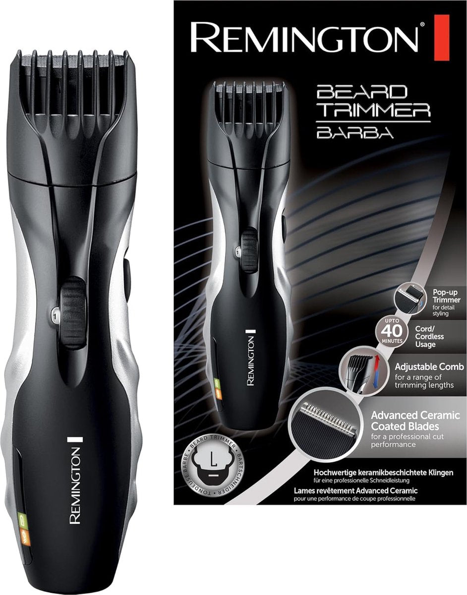 Beard trimmer (11 length settings 0.4 mm - 18 mm, Cordless And Corded, Lifetime Sharp Blades)