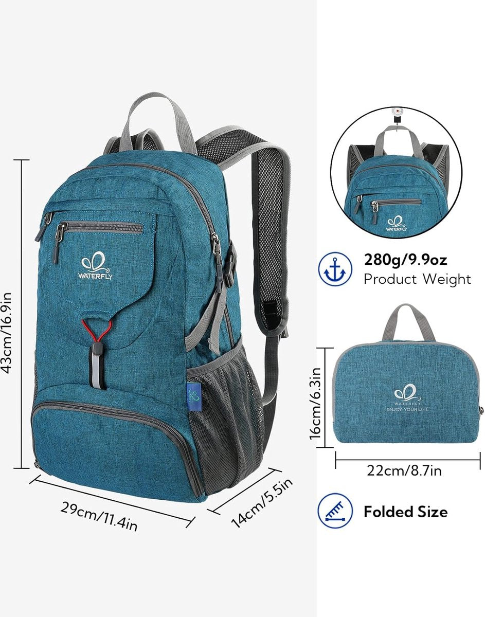 Hiking Backpack, 20 Liter, Ultralight Outdoor Backpack, Foldable, Waterproof, Multifunctional Daypack for Cycling, Traveling, Climbing, and Sports