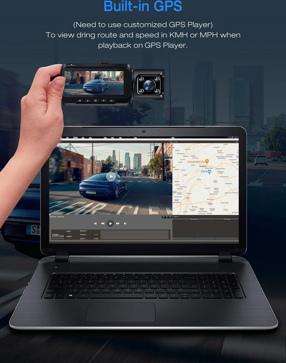 Dashcam - Dashcam Voor Auto - Dashcam Voor Auto Voor En Achter - 4K - Infrarood Nachtzicht