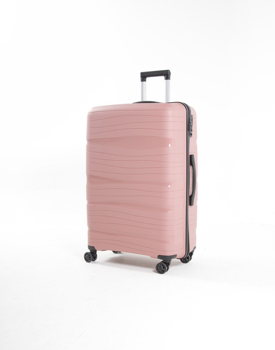 Berlin - Lichtgewicht reiskoffer - 24 inch - 65L - Compact Formaat M - 67x42x27 cm - Met ingebouwd TSA-slot - Roze