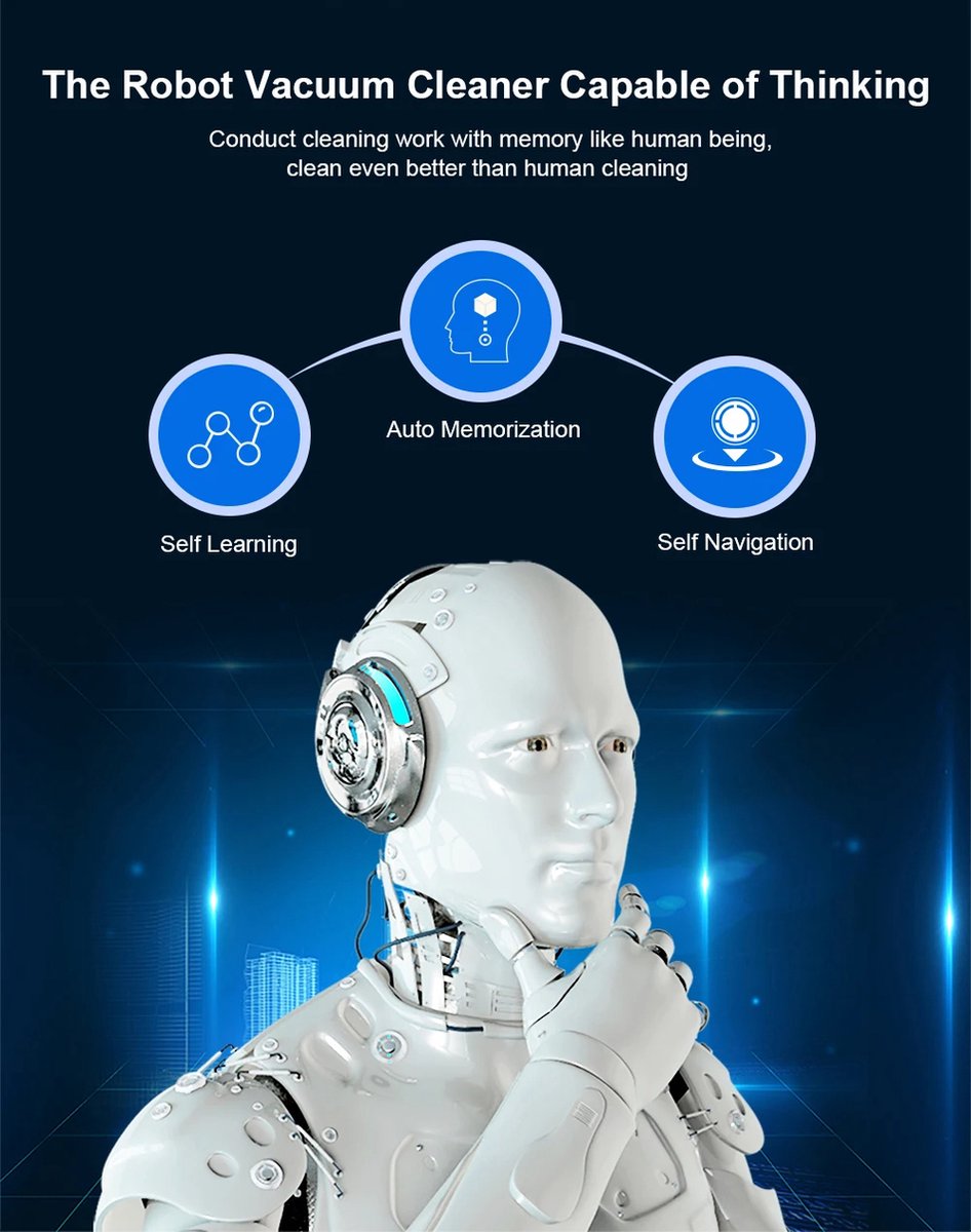 M7S Pro Robot Vacuum Cleaner, Robot vacuum cleaner with mop function, Robot vacuum cleaner with charging station, WiFi App, 4KPa Suction Power, Brushless Motor, Alexa and Google Assistant, For carpet and hard floor