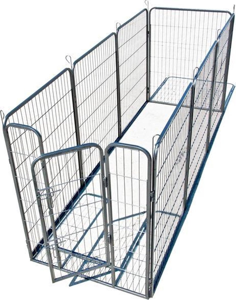 Puppyren 8-hoekig 60 cm hoog grijs hamerslag