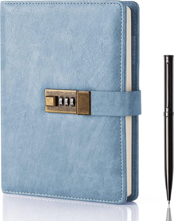 Equivera Dagboek met Slot - Notitieboek met Slot - Premium Papier - Notitieblok met Slot - Cijferslot - Dagboek