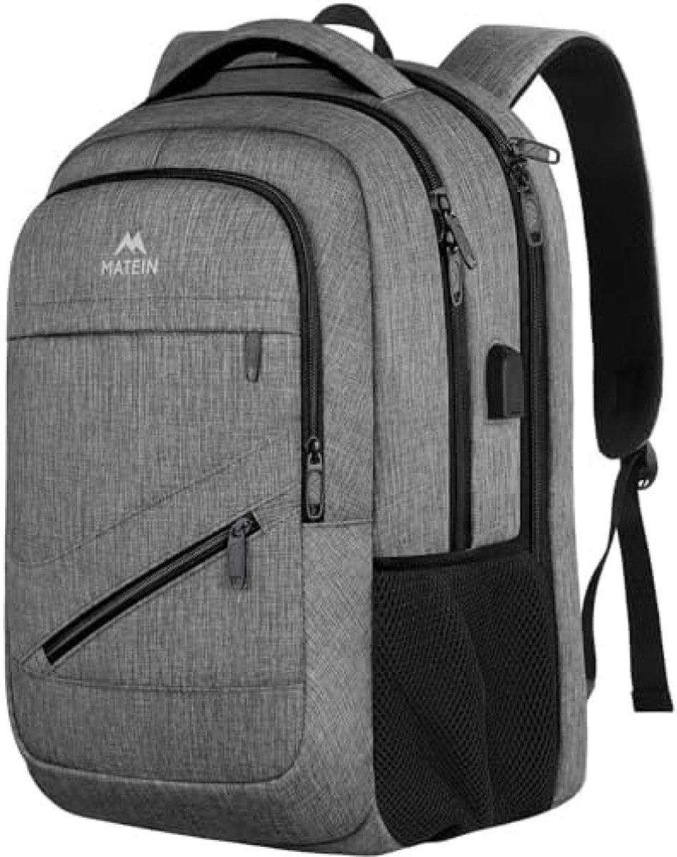 Travel Laptop Backpack, TSA Large Travel Backpack for Women Men, 17 Inch Business Flight Approved Carry On Backpack with USB Charger Port and Luggage Sleeve, Durable College School Bookbag