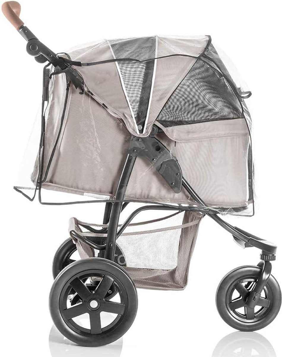 Rain cover for TOGfit Pet Roadster - Dog Buggy Rain Cover with Rear Opening Ventilation Holes and Viewing Window - Ideal for the Dog Pram - Transparent, Waterproof