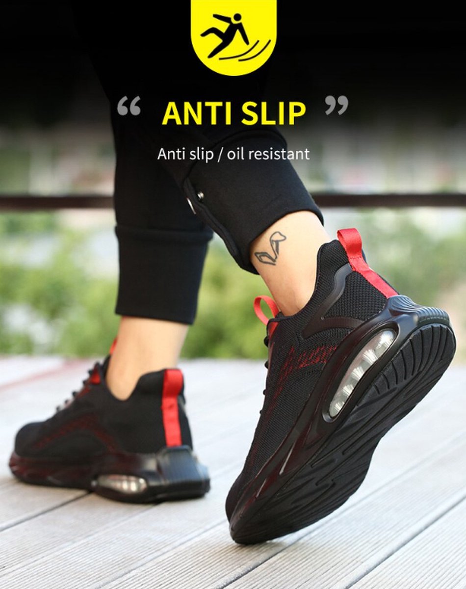 Work Shoes - 37 - S1P - safety shoes for work - Women/Men - Sneakers - Work sneakers - Shockproof - Puncture-resistant sole - Anti-slip - Steel toe