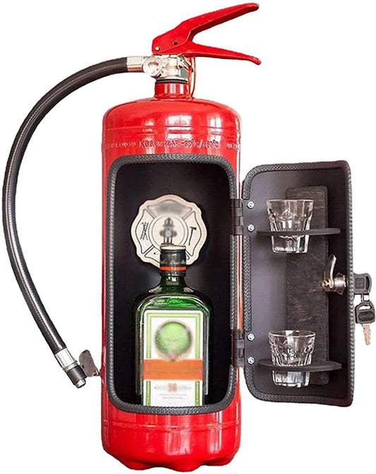 Brandblusser Drankhouder - Cadeau - Geschenk - Wijn - Drank - Vodka - Wodka - Sterke drank - Wijnfles - Wijnkist - Grappig - Decoratie