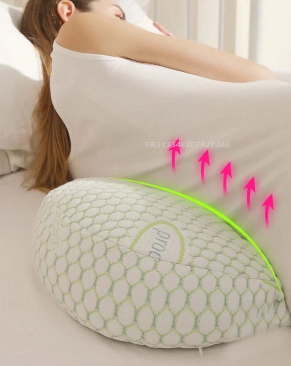 Pregnancy pillow - Side sleeping pillow - Belly pillow - Pregnancy - Sleeping - 60x120 - Platinum - Silver white