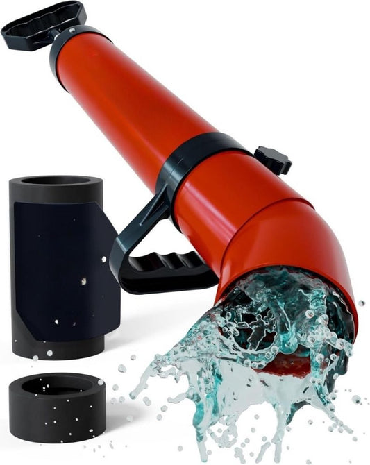Rioolontstopper – Rioolreinigingsset - WC Ontstopper Met 2 Adapters - Gootsteenontstopper - Toiletontstopper - Afvoerontstopper - Ontstoppingsveer - Rioolveer - Rioolreinigingsveer - Afvoerreiniger