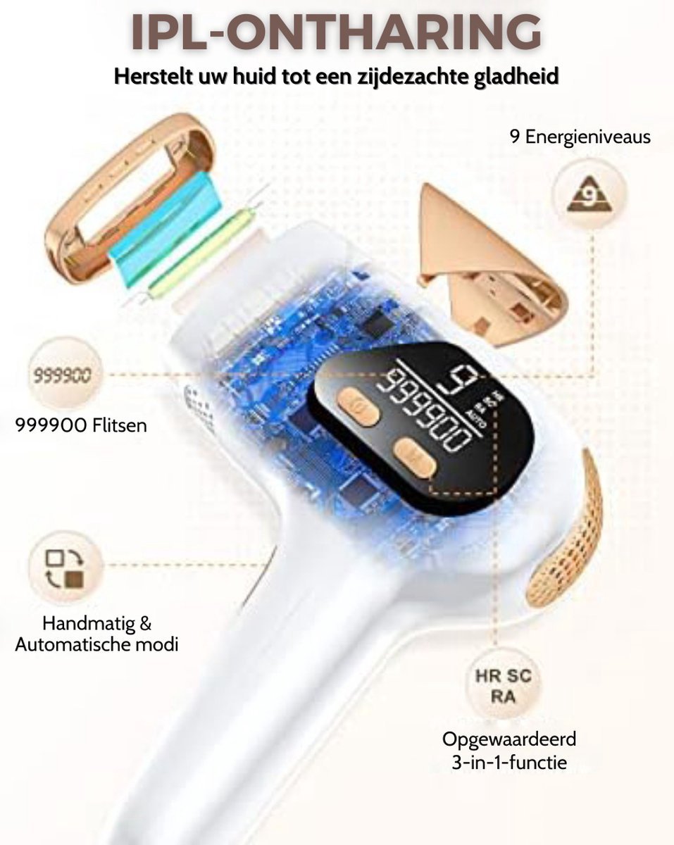 Laser Ontharingsapparaat - Laser Ontharing - Ontharingslaser - Ontharingsapparaat voor Vrouwen