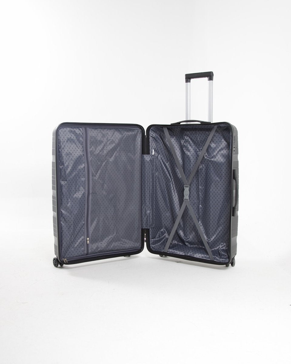 Milano - Lichtgewicht reiskoffer - 24 inch - 65L - Compact Formaat M - 67x42x27 cm - Met ingebouwd TSA-slot - Zwart