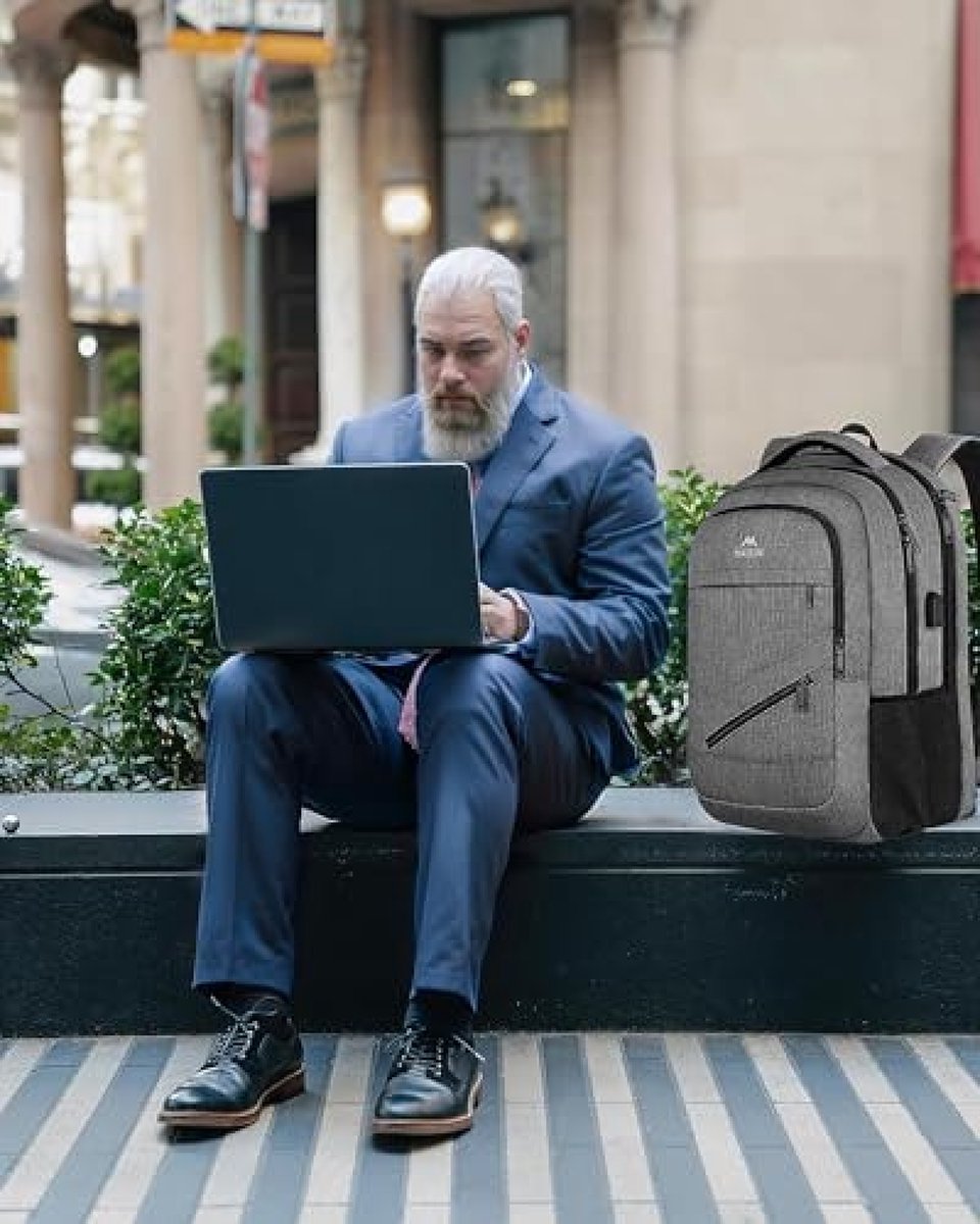 Travel Laptop Backpack, TSA Large Travel Backpack for Women Men, 17 Inch Business Flight Approved Carry On Backpack with USB Charger Port and Luggage Sleeve, Durable College School Bookbag