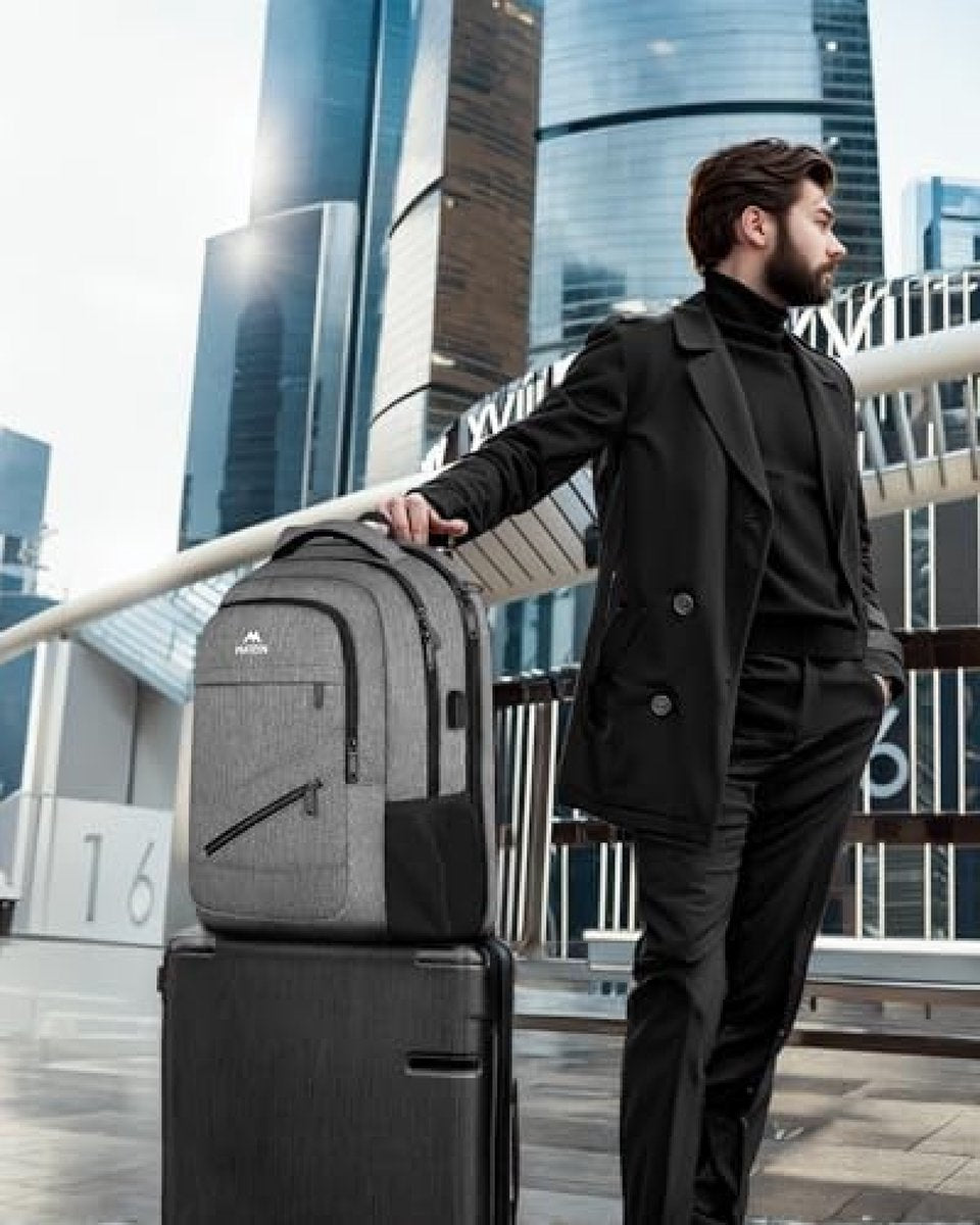 Travel Laptop Backpack, TSA Large Travel Backpack for Women Men, 17 Inch Business Flight Approved Carry On Backpack with USB Charger Port and Luggage Sleeve, Durable College School Bookbag