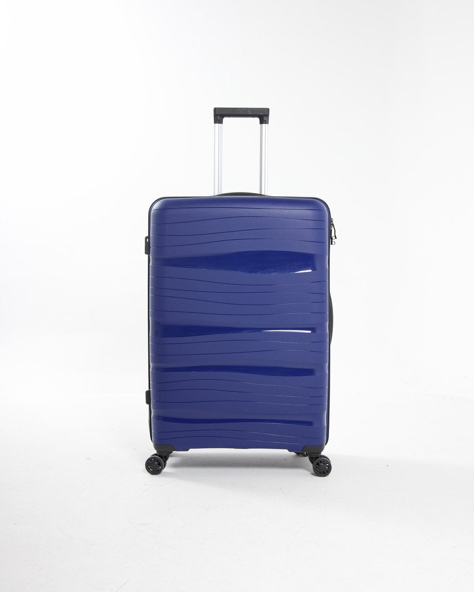 Madrid - Lightweight Suitcase - 28 inch - 93L - Compact Size L - 76x49x29 cm - With built-in TSA lock - Blue