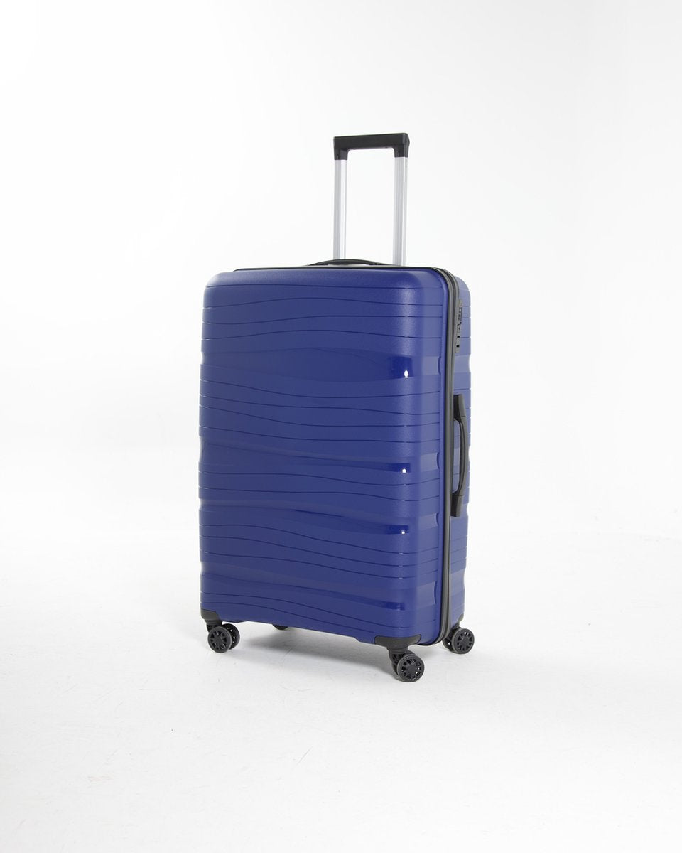 Madrid - Lightweight Suitcase - 28 inch - 93L - Compact Size L - 76x49x29 cm - With built-in TSA lock - Blue