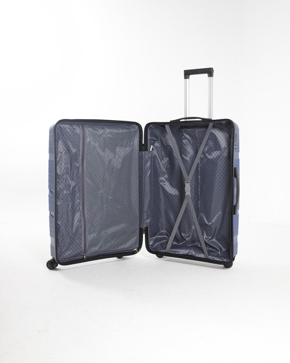 Madrid - Lightweight Suitcase - 28 inch - 93L - Compact Size L - 76x49x29 cm - With built-in TSA lock - Blue