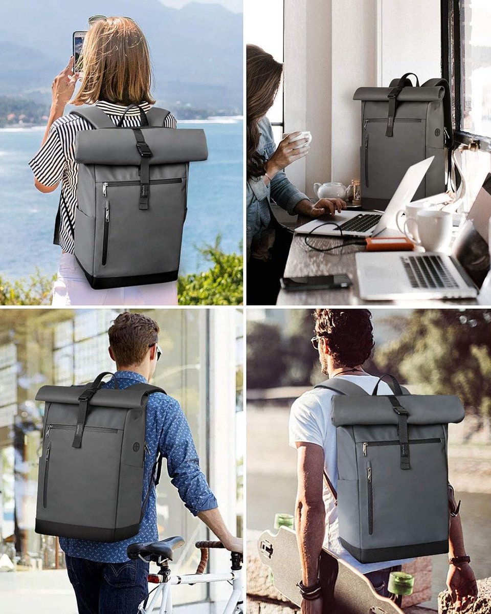 Inateck Rolltop-rugzak met waterdichte bescherming