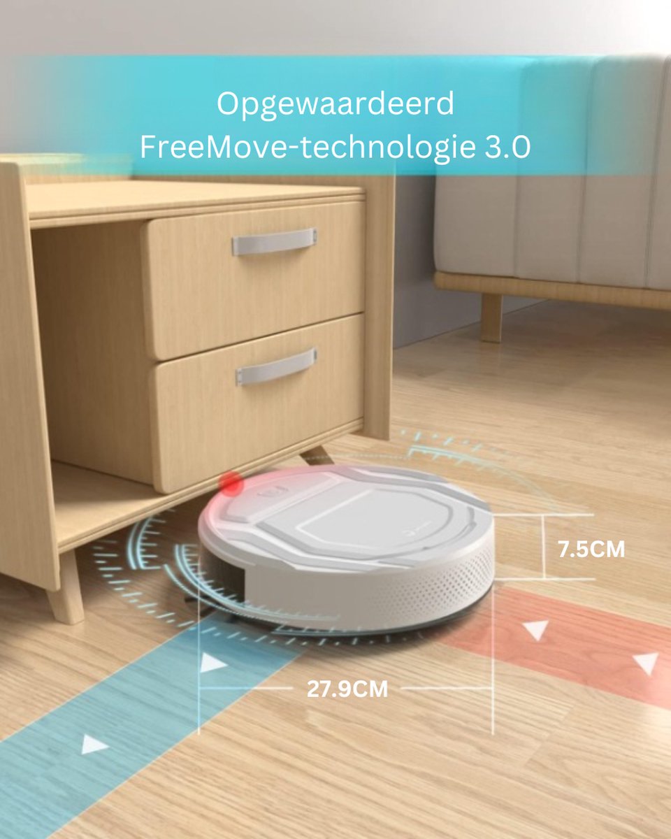2-in-1 Robotstofzuiger met Laadstation - Met Dweilfunctie (Excl. Dweilaccessoires) - 3.0 Technologie - 120 min. - Robotstofzuigers - Dweilrobot - Huisdieren - Stofzuiger - Spraakbesturing & App - Beige
