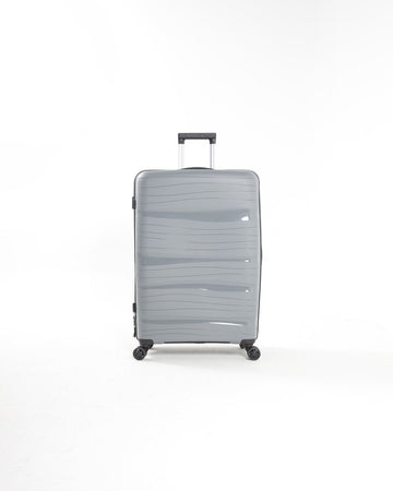 Montreal - Lichtgewicht reiskoffer - 24 inch - 65L - Compact Formaat M - 67x42x27 cm - Met ingebouwd TSA-slot - Licht Grijs