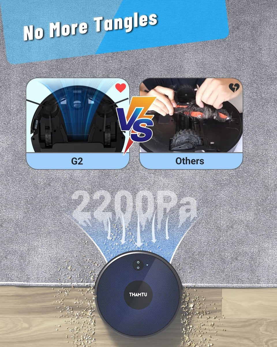 Robot Vacuum Cleaner with Mop Function - Hard Floors - Carpet - Robot Vacuum Cleaner with Alexa - 2000 Pa Suction Power