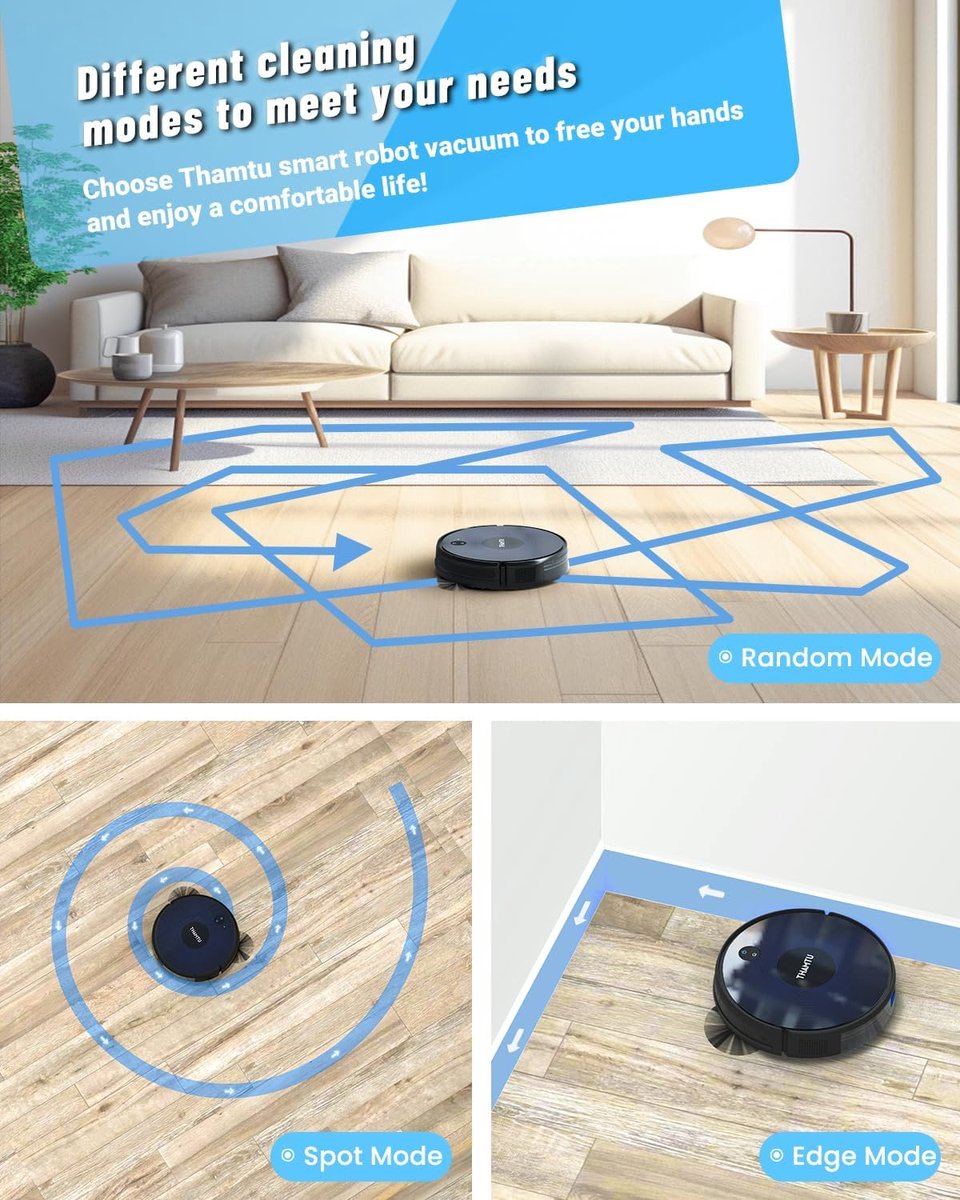 Robot Vacuum Cleaner with Mop Function - Hard Floors - Carpet - Robot Vacuum Cleaner With Alexa - 2000 Pa Suction Power