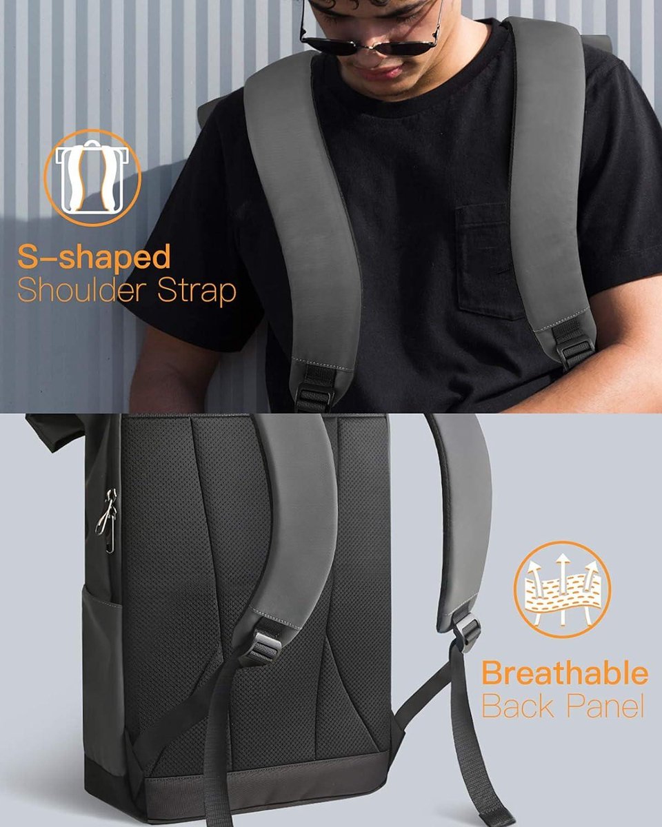 Inateck Rolltop-rugzak met waterdichte bescherming