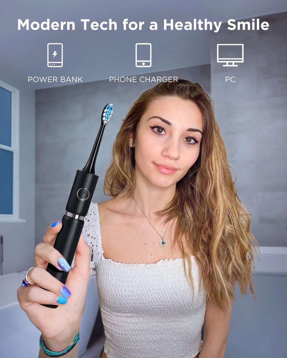 Monddouche + Elektrische Tandenborstel Set Sonische Tandenborstel & Waterflosser USB Opladen Waterdicht 5 Modi 3 Opzetborstels Tandenborstel Mondverzorging Hygiëne