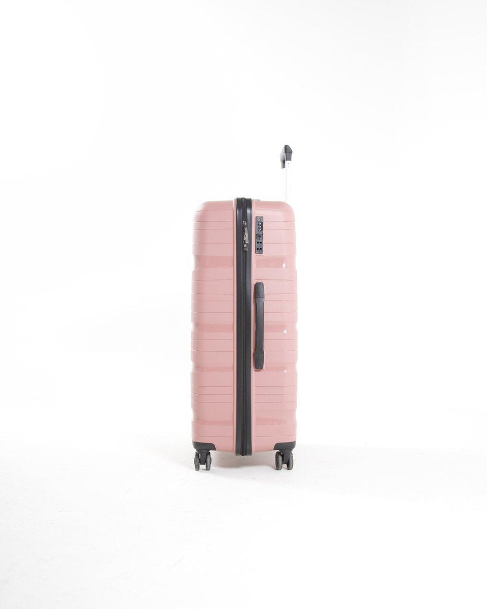 Berlin - Lichtgewicht reiskoffer - 24 inch - 65L - Compact Formaat M - 67x42x27 cm - Met ingebouwd TSA-slot - Roze