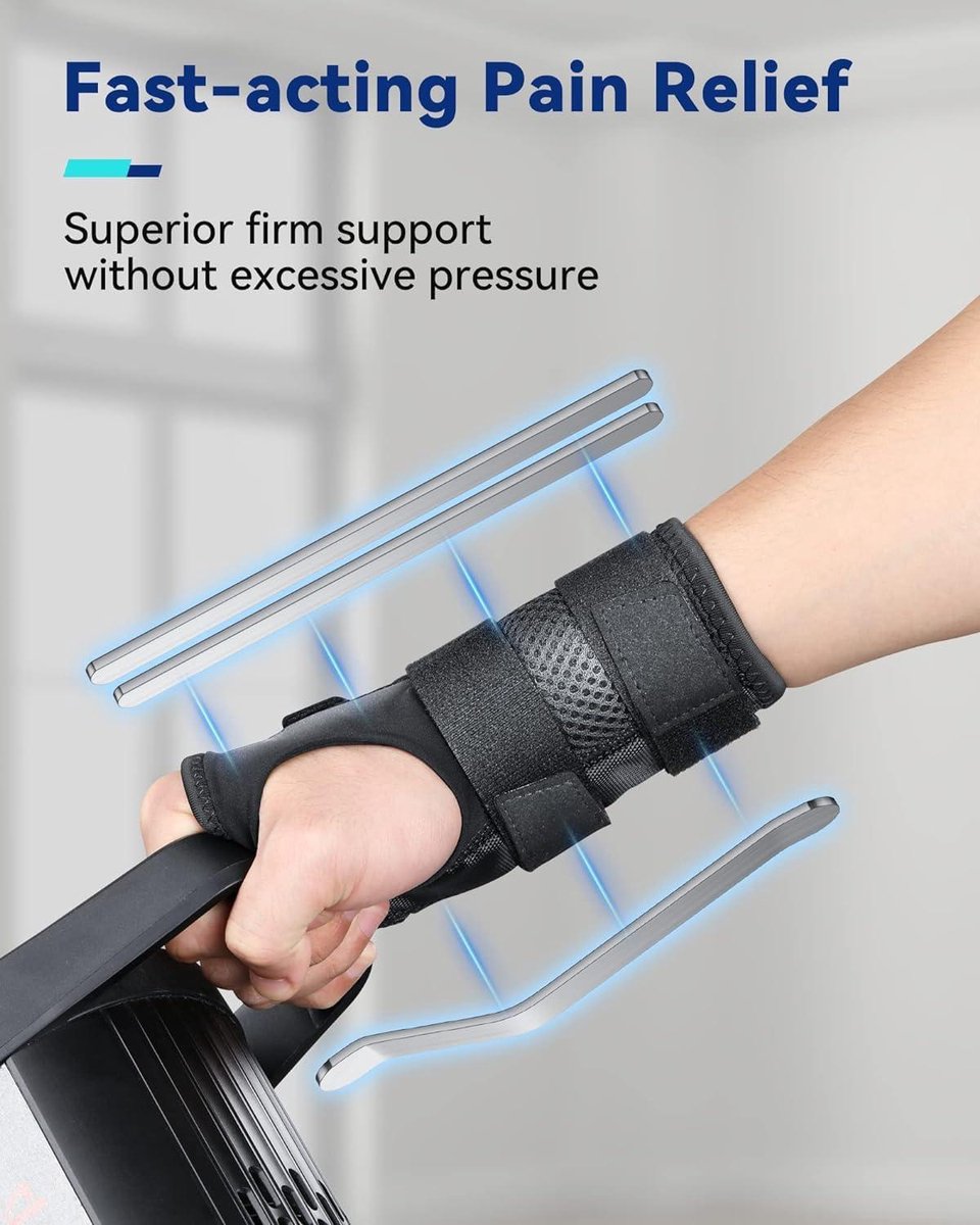 Polsbandage verstelbaar voor dag en nacht - polsbrace voor mannen en vrouwen met artrose, peesontsteking, verstuiking - maat S/M