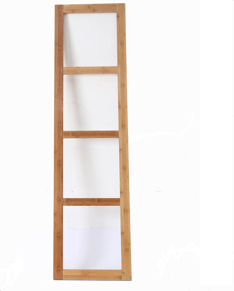 Freestanding Bamboo Towel Ladder Rack - Bathroom Towel Holder for Leaning Against Wall - Towel Ladder - Towel Rack