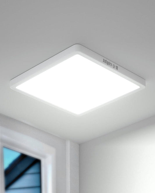 Badkamer Plafondlamp - Plafondlamp Moderne LED 36W 5000K Natuurlijk Wit Ultraslim 25MM - Badkamer Lampen Plafond Woonkamer Slaapkamer - Keuken Kantoor IP44 3866LM Vierkant Wit 30CM